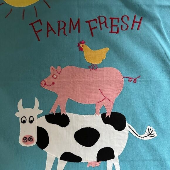 Sur La Table Embroidered Appliqué Rise and Shine Tea Towels Set of 3 NWT - Picture 5 of 15